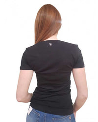 T-shirt Fracomina Scollo a V Strass Slim Fit | Wellington Jeans