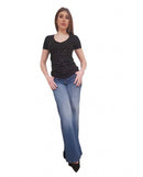 T-shirt Fracomina Scollo a V Strass Slim Fit | Wellington Jeans