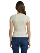T-shirt Donna Fracomina Slim a Costine Logo Pietre | Wellington