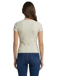 T-shirt Donna Fracomina Slim a Costine Logo Pietre | Wellington