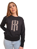 Felpa Donna Fracomina Girocollo Logo Strass | Wellington