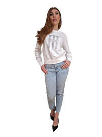 Felpa Donna Fracomina Girocollo Logo Strass | Wellington