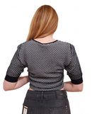Maglia Corta Jacquard Fracomina ad Onde - Wellington Jeans