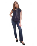 Blouse Fracomina Giromanica Seta e Strass | Wellington Jeans