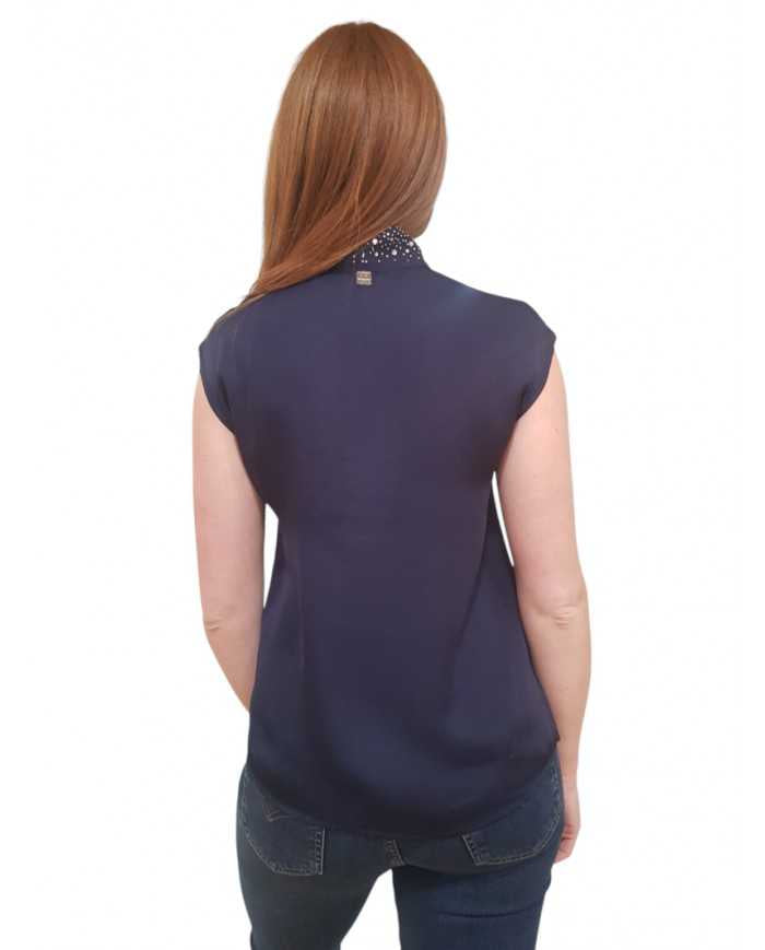 Blouse Fracomina Giromanica Seta e Strass | Wellington Jeans
