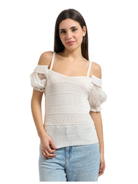 Maglia Donna Fracomina Slim Traforata | Wellington