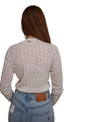 Cardigan Donna Fracomina Regular Punto Treccia Scollo a V | Wellington