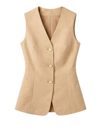 Gilet Lungo Gaudì in Viscosa e Lino Traspirante | Wellington