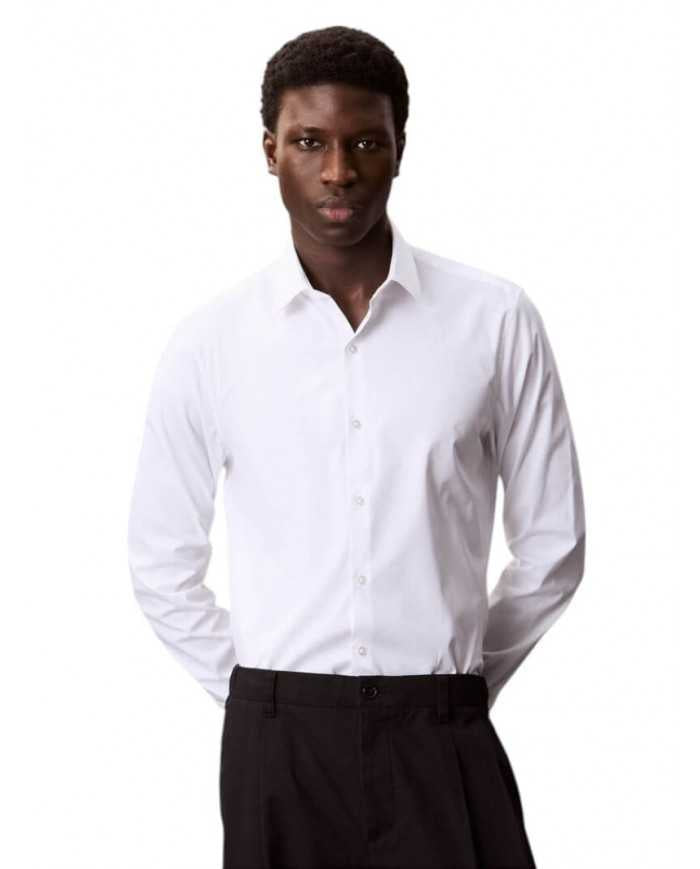 Camicia Calvin Klein Slim Fit Popeline Elasticizzato | Wellington Jeans
