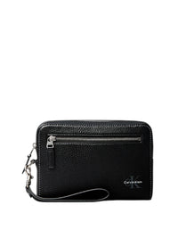 Pochette da Polso Calvin Klein con Logo Signature in Ecopelle Martellata