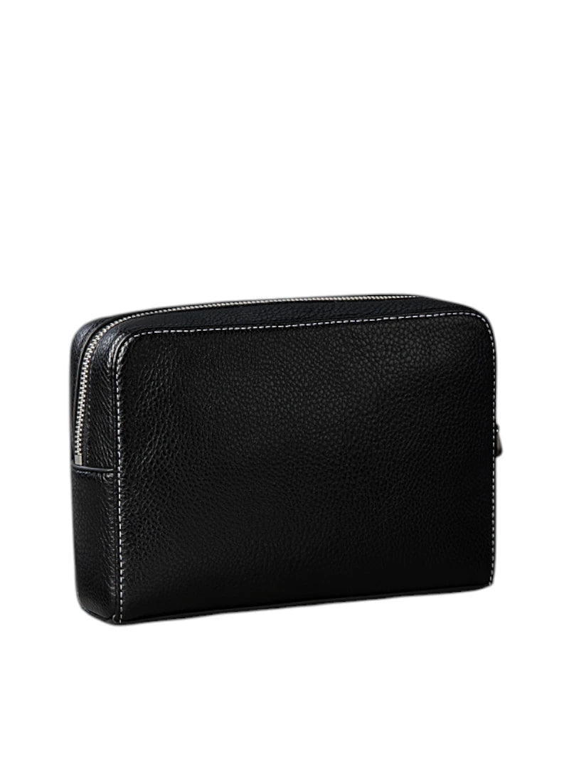 Pochette da Polso Calvin Klein con Logo Signature in Ecopelle Martellata