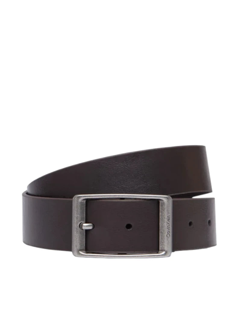Cintura Uomo Calvin Klein in Pelle Casual Round Buckle