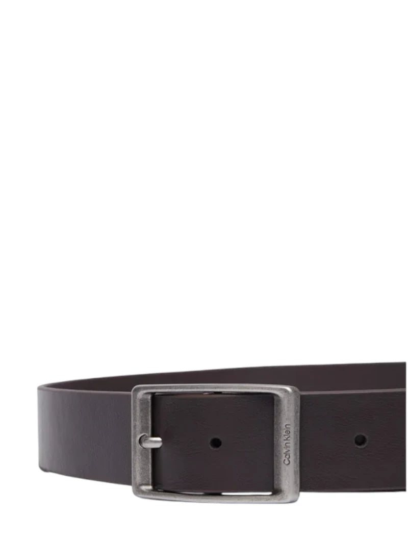 Cintura Uomo Calvin Klein in Pelle Casual Round Buckle