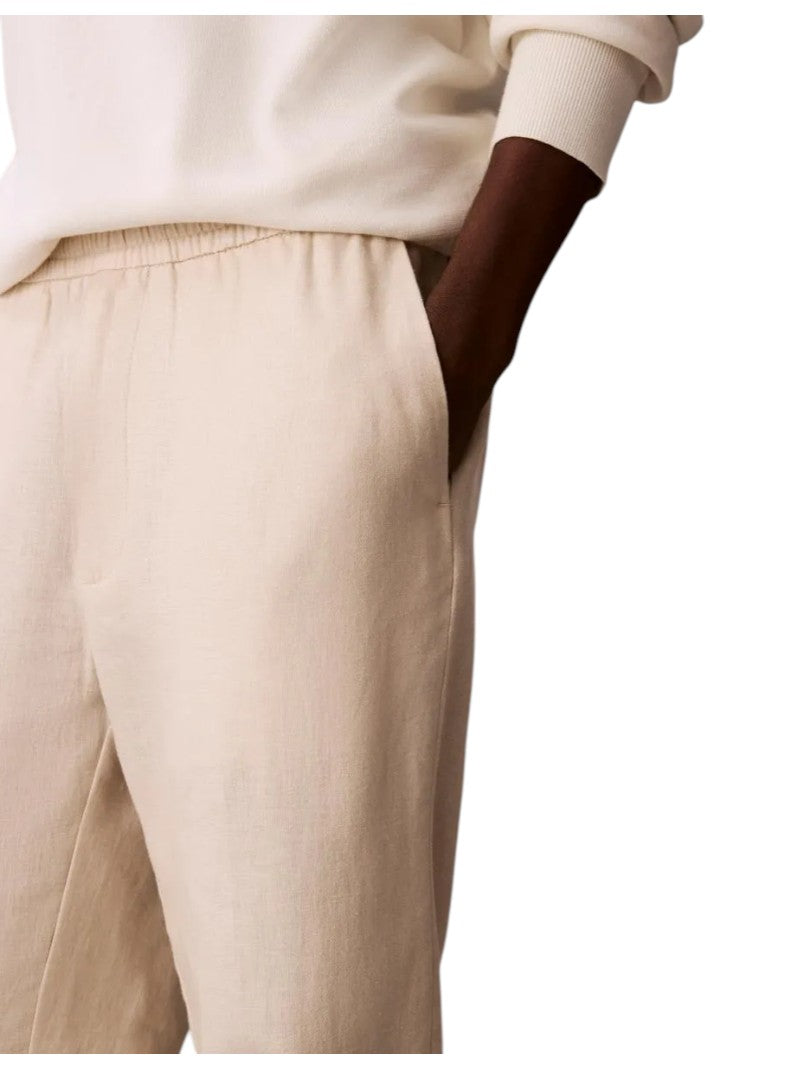 Pantaloni Calvin Klein Uomo Lino e Cotone con Laccetto | Wellington