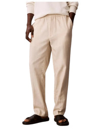 Pantaloni Calvin Klein Uomo Lino e Cotone con Laccetto | Wellington