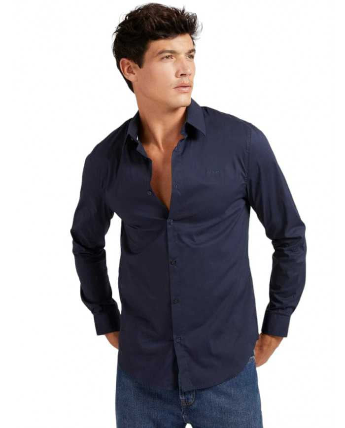 Camicia Guess Uomo Slim Fit Popeline Stretch | Wellington Jeans