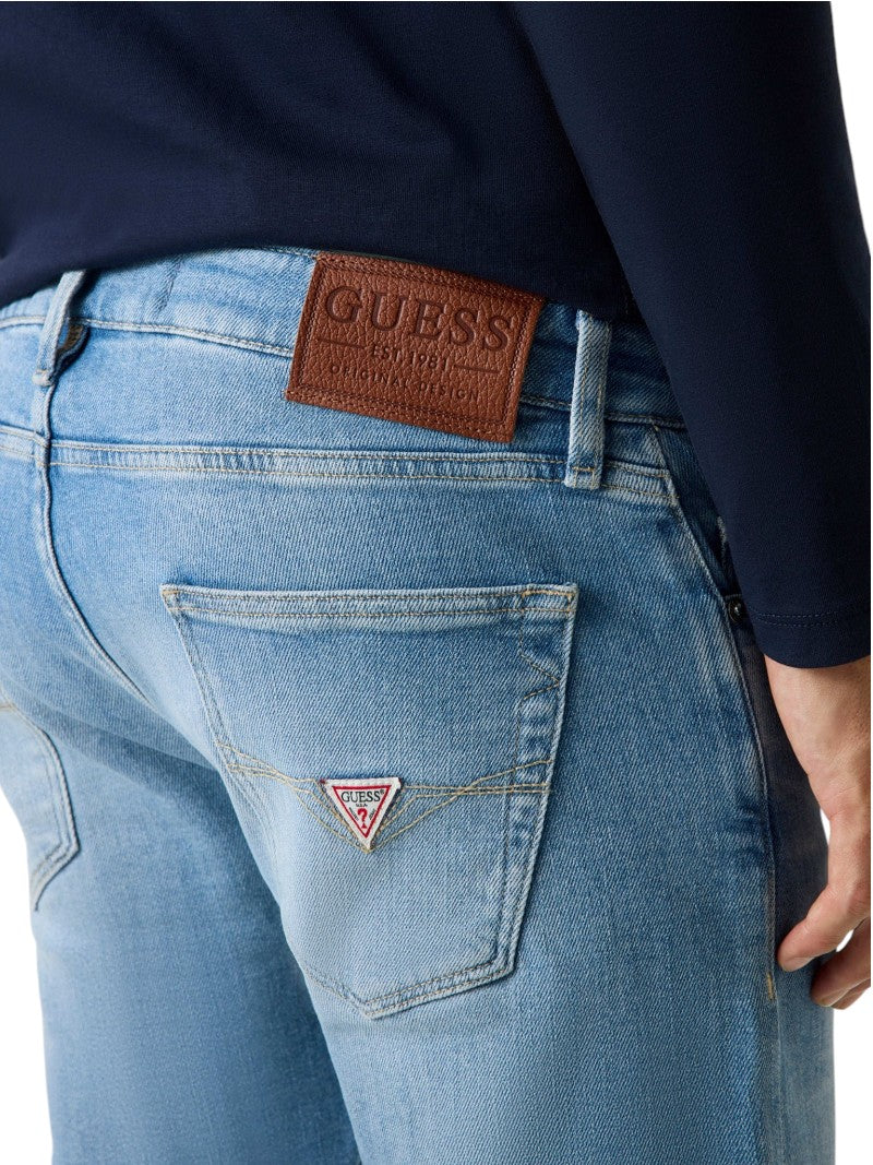 Jeans Guess Chris Skinny Slim Fit Azzurro | Wellington
