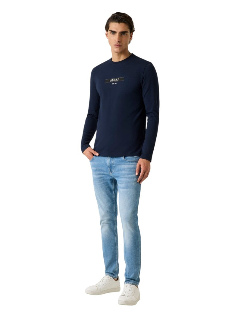 Jeans Guess Chris Skinny Slim Fit Azzurro | Wellington