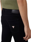 Jeans Skinny Uomo Guess Chris Denim Nero Bi-Stretch | Wellington