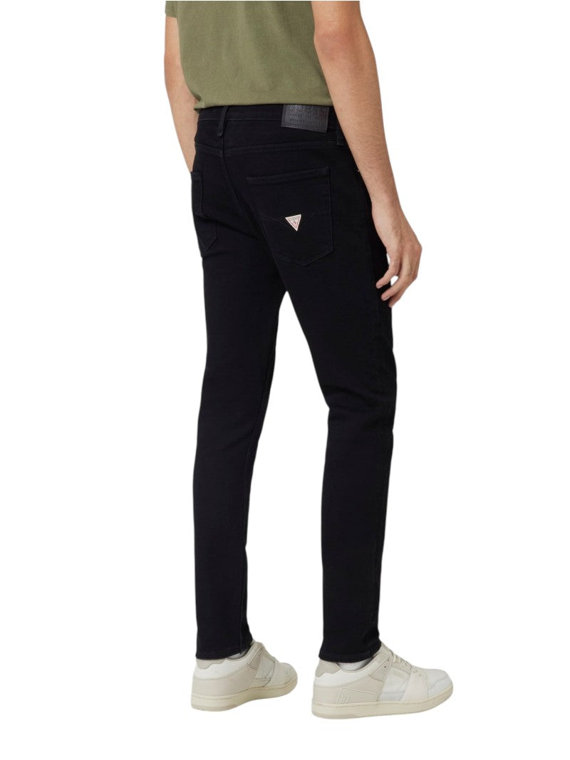 Jeans Skinny Uomo Guess Chris Denim Nero Bi-Stretch | Wellington