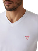 T-shirt Slim Guess Scollo a V Cotone Stretch | Wellington