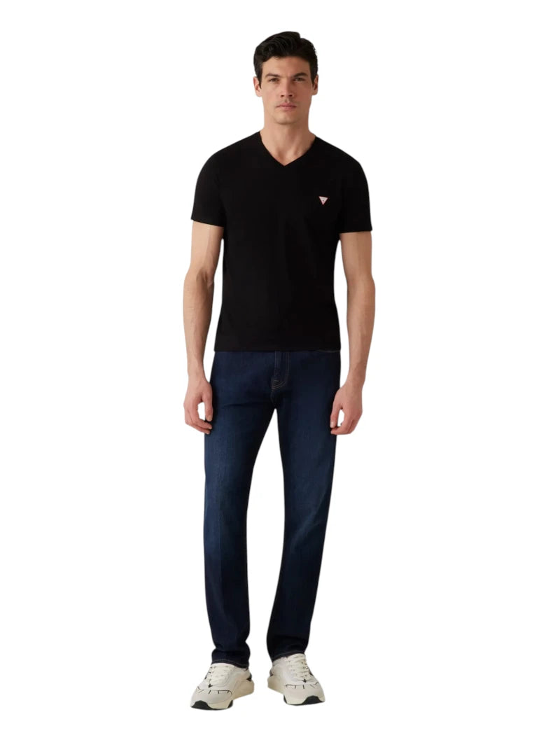 T-shirt Slim Guess Scollo a V Cotone Stretch | Wellington
