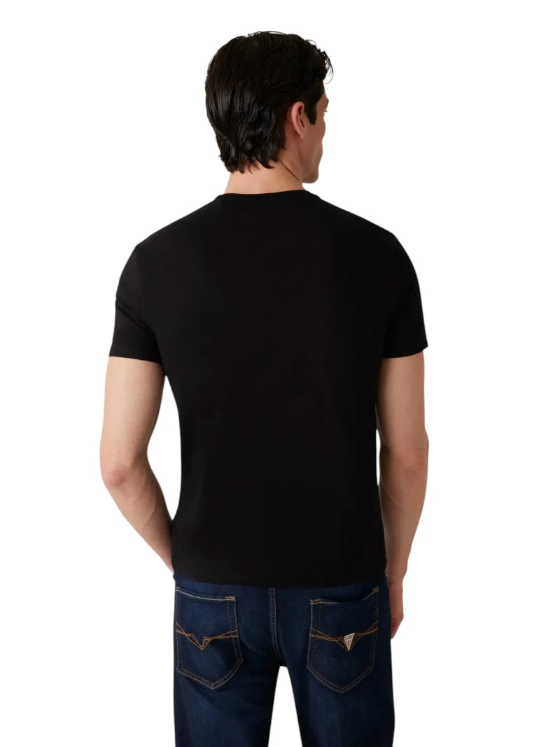 T-shirt Slim Guess Scollo a V Cotone Stretch | Wellington
