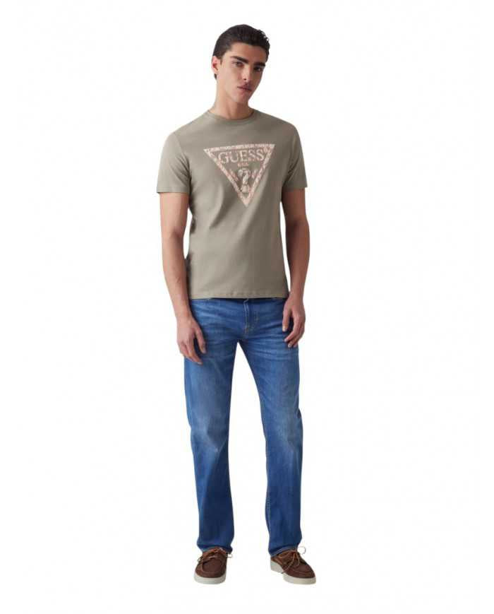 T-shirt Guess Logo Triangolo Slim Fit 100% Cotone | Wellington Jeans