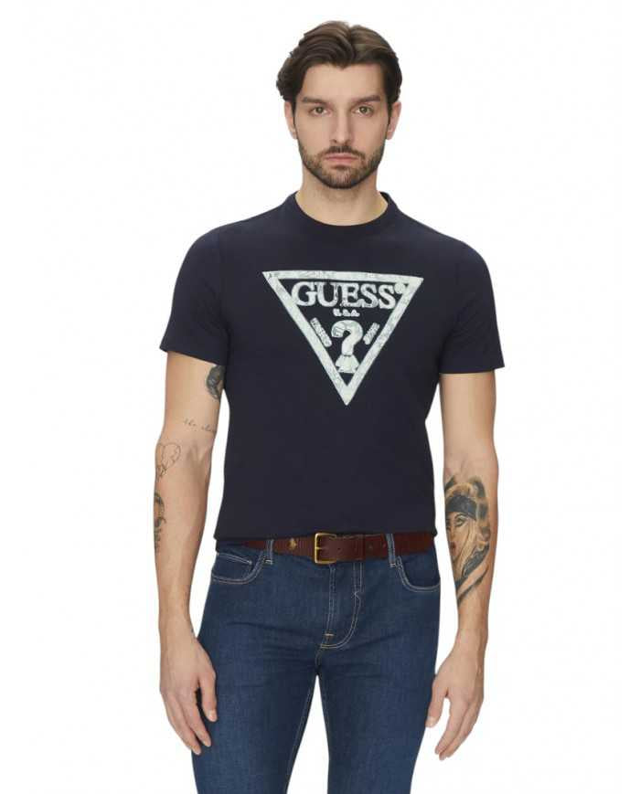 T-shirt Guess Logo Triangolo Slim Fit 100% Cotone | Wellington Jeans