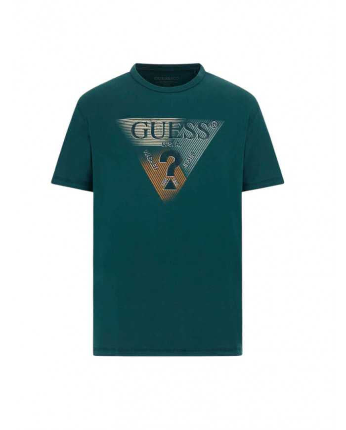 T-shirt Guess Uomo Triangle Logo Slim Fit Stretch | Wellington Jeans