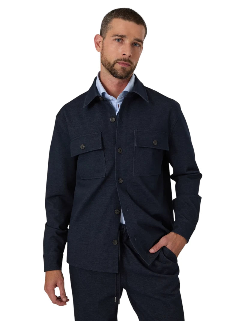 Giacca Camicia Uomo Guess Driftedr Bonded in Misto Viscosa