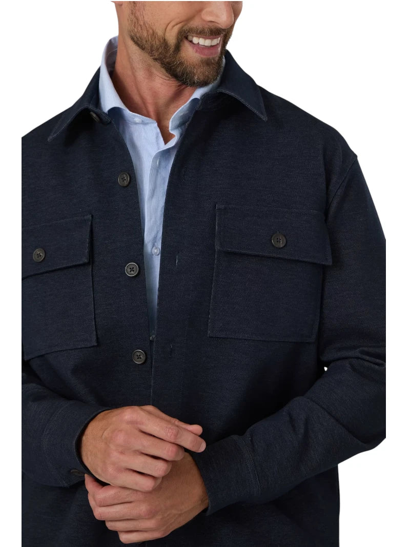 Giacca Camicia Uomo Guess Driftedr Bonded in Misto Viscosa