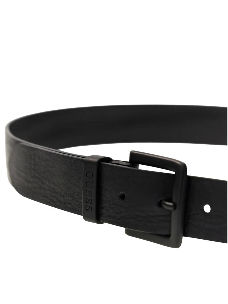 Cintura Uomo Guess in Pelle di Mucca Nera | Wellington