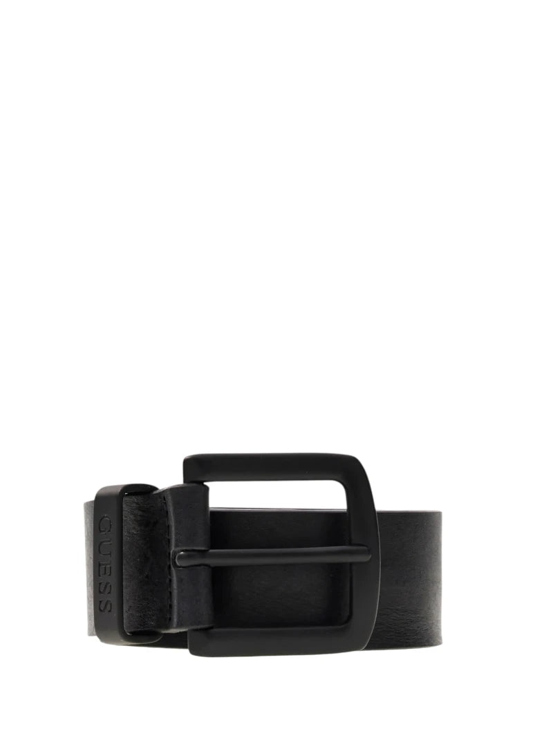 Cintura Uomo Guess in Pelle di Mucca Nera | Wellington