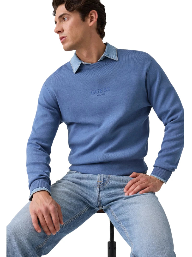 Guess Maglione Logo Ricamato Mason Uomo | Wellington Jeans