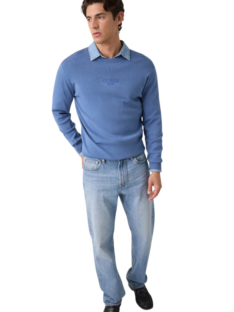 Guess Maglione Logo Ricamato Mason Uomo | Wellington Jeans