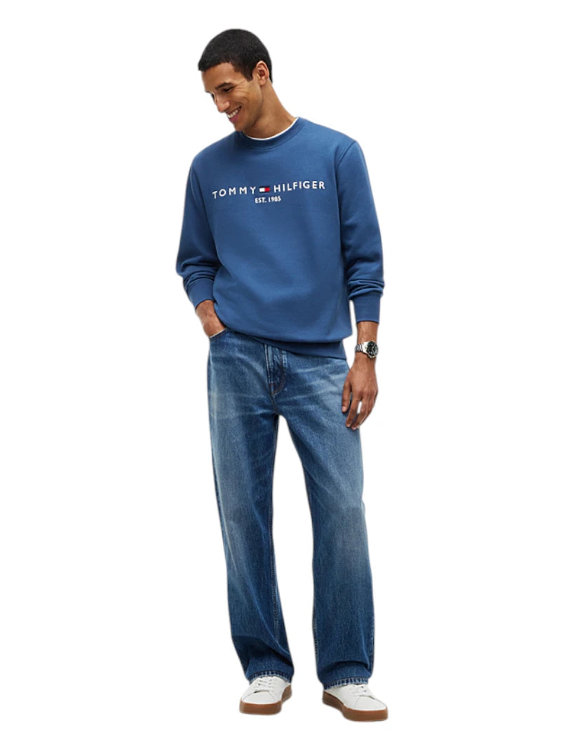 Felpa Uomo Tommy Hilfiger Girocollo con Logo