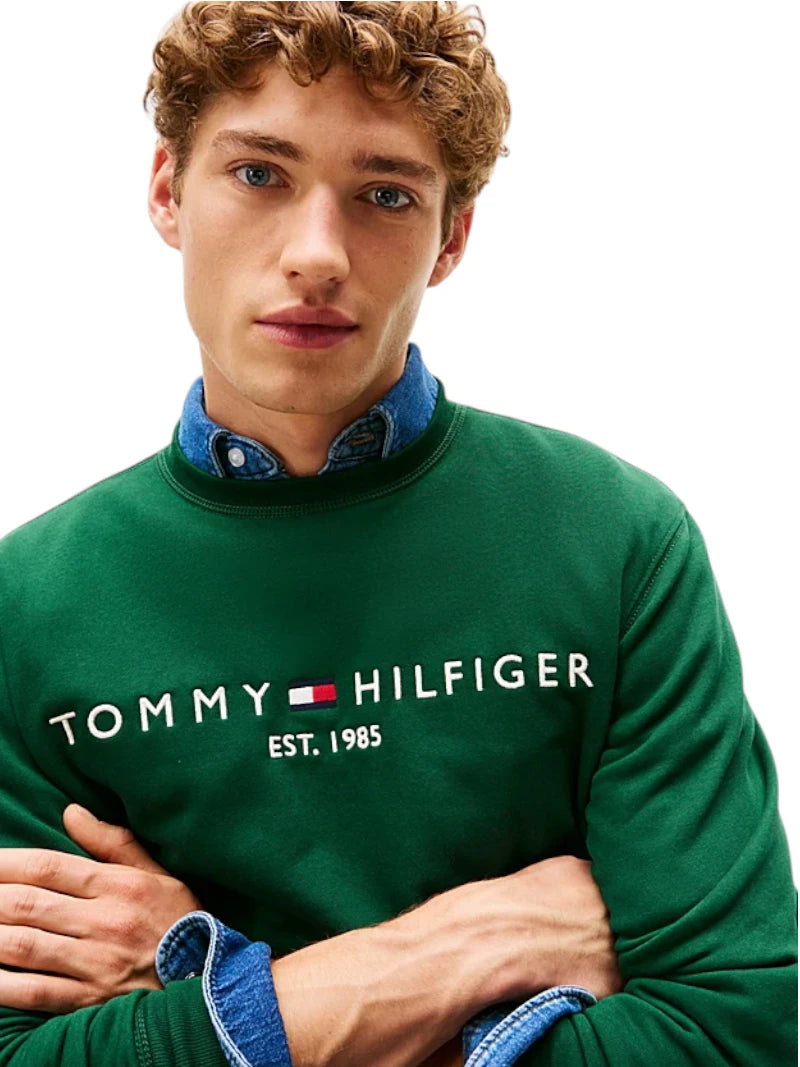 Felpa Uomo Tommy Hilfiger Girocollo con Logo