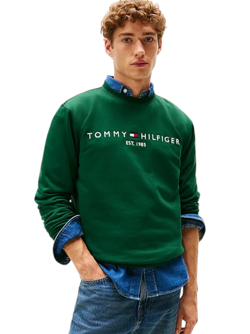 Felpa Uomo Tommy Hilfiger Girocollo con Logo