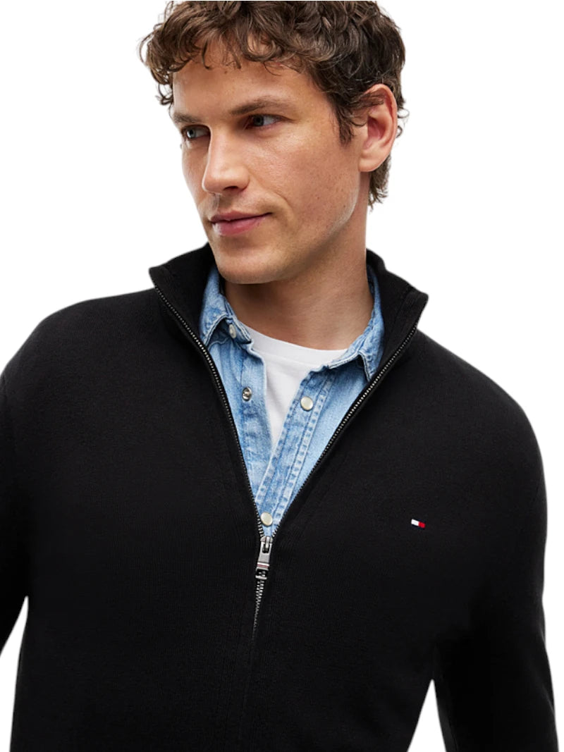 Pullover Uomo Tommy Hilfiger Zip Integrale Cashmere
