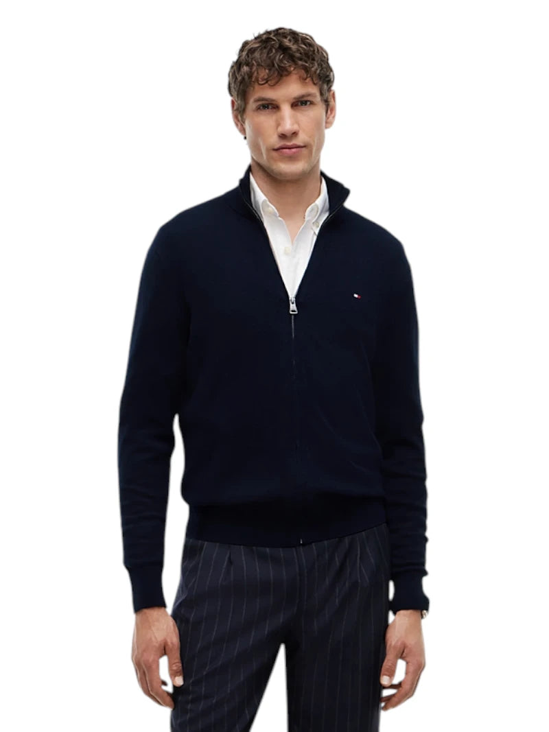 Pullover Uomo Tommy Hilfiger Zip Integrale Cashmere