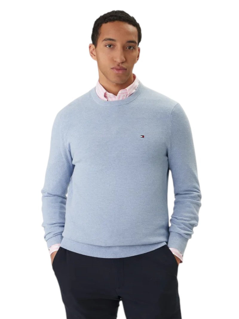 Pullover Uomo Tommy Hilfiger in Maglia Tramata