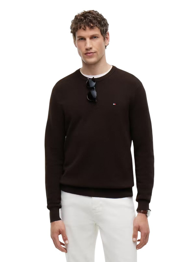 Pullover Uomo Tommy Hilfiger in Maglia Tramata