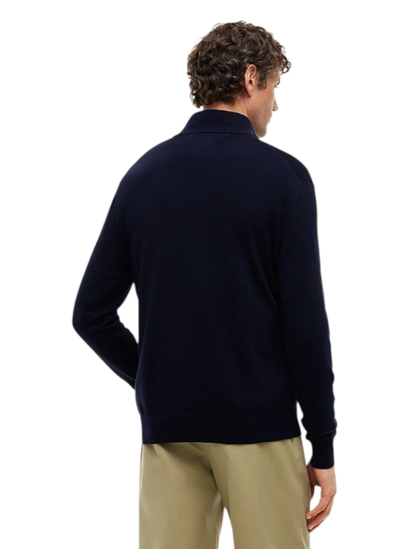 Pullover Uomo Tommy Hilfiger Collo Lupetto Mezza Zip