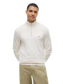 Pullover Uomo Tommy Hilfiger Collo Lupetto Mezza Zip