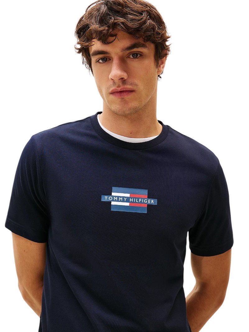 T-shirt Tommy Hilfiger Flag Box Logo Regular Fit | Wellington Jeans