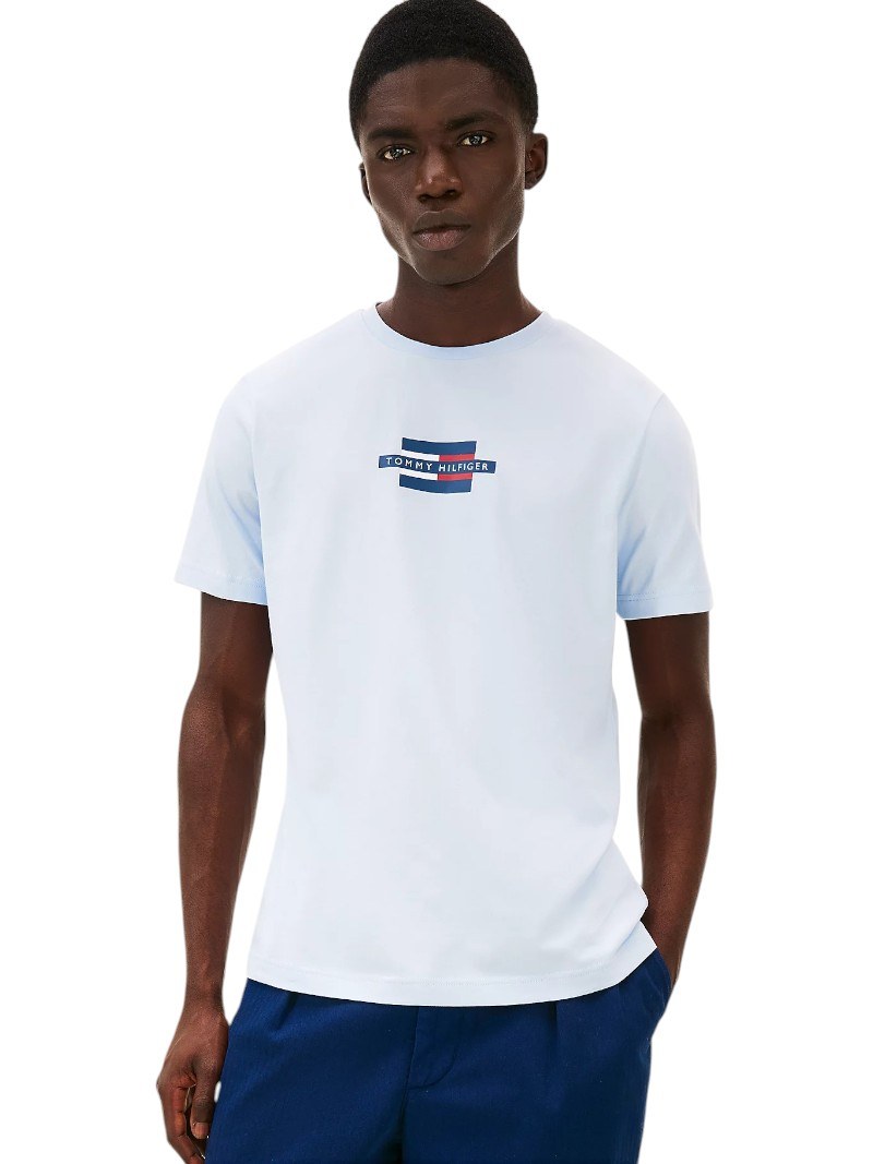 T-shirt Tommy Hilfiger Flag Box Logo Regular Fit | Wellington Jeans