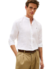 Camicia Tommy Hilfiger Slim Fit Lino Lavato Coreana | Wellington Jeans
