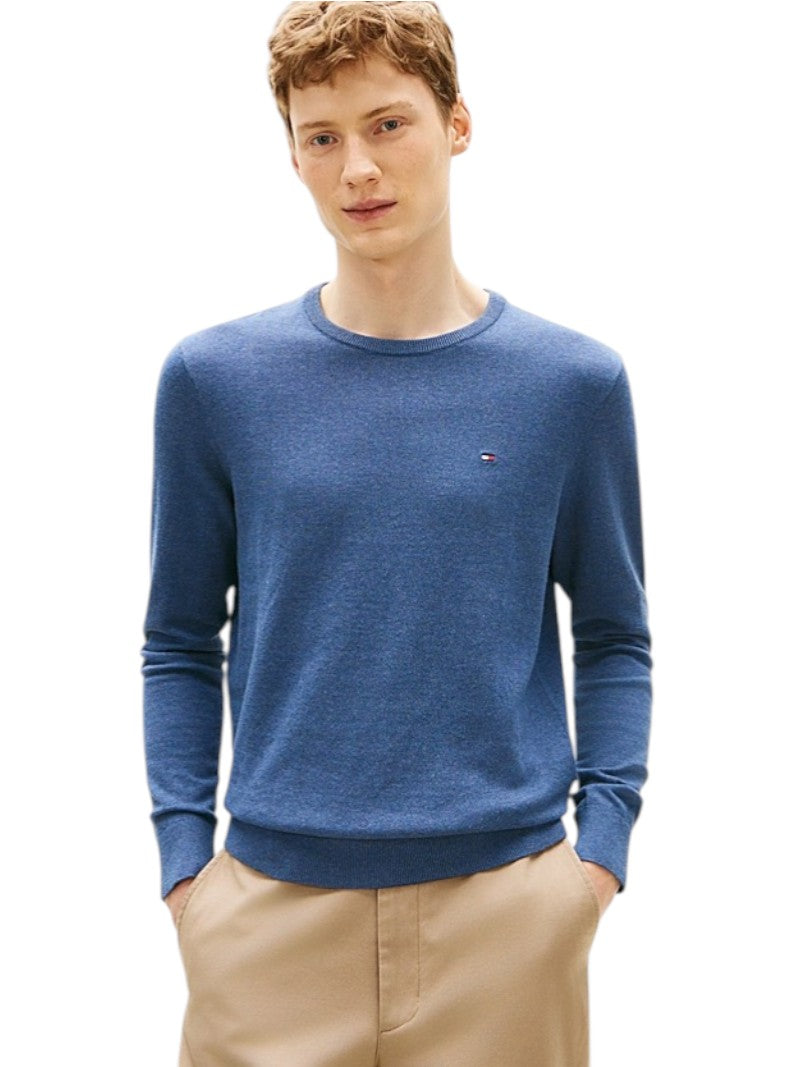 Pullover Uomo Tommy Hilfiger Girocollo Cotone Pettinato | Wellington