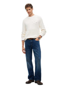 Pullover Uomo Tommy Hilfiger in Puro Cotone con Finiture a Contrasto
